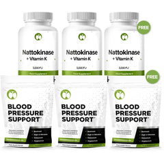 Blood Pressure Support Powder & Nattokinase Capsules - Buy 2 Get 1 Free