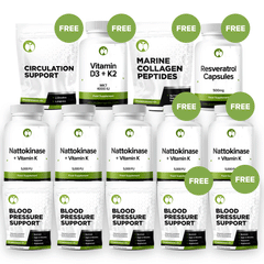Blood Pressure Support Powder & Nattokinase Capsules - Buy 3 Get 2 Free (Plus Free Gifts)