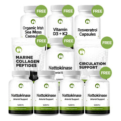Nattokinase Capsules - Buy 3, Get 2 Free (Bonus Gifts)