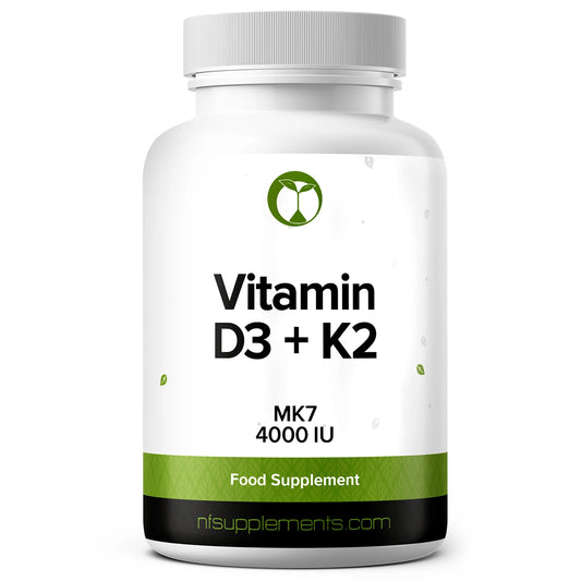 Vitamin D3 and K2 MK7 Tablets - Muscles, Bones & Immune System Health