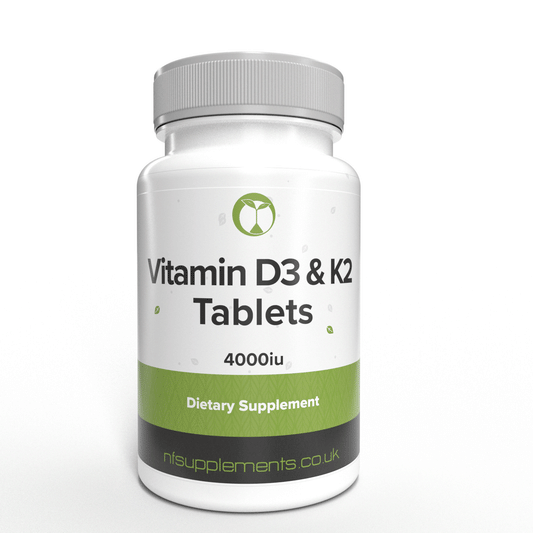 Vitamin D3 and K2 MK7 Tablets - Muscles, Bones & Immune System Health